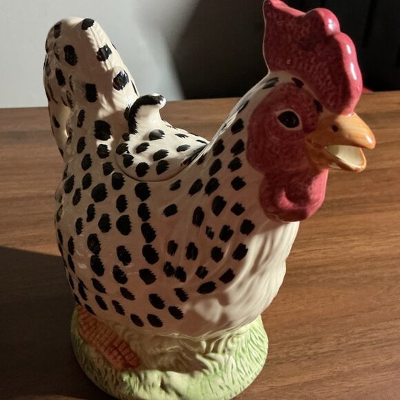 VINTAGE WANGS INTERNATIONAL CERAMIC ROOSTER DECORATIVE TEAPOT - Picture 5 of 8